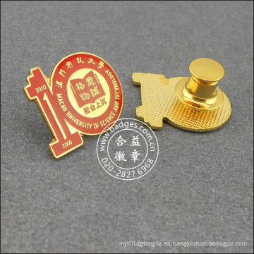 Insignia de escuela de souvenirs decenales, pin de solapa organizacional (GZHY-LP-033)